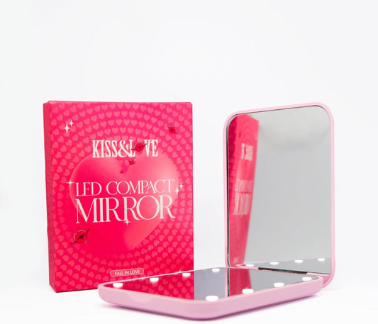 Compact Mirror with Light - 1X/3X Magnification Lighted Travel Makeup Mirror